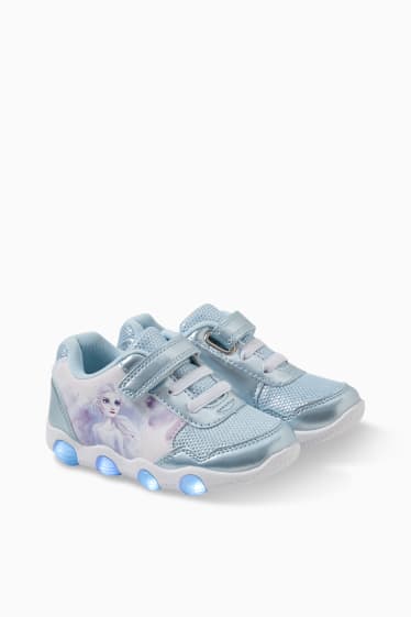 Bambini - Frozen - sneakers - effetto brillante - azzurro
