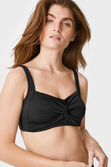 Women - Non-wired mastectomy bikini top - black