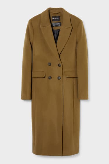 Women - Coat - Italian new wool blend - khaki