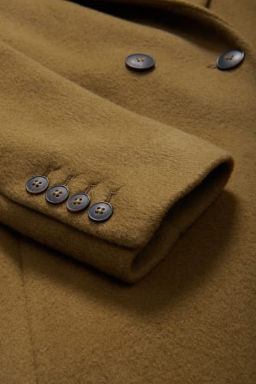 Women - Coat - Italian new wool blend - khaki