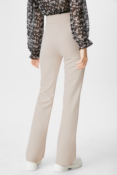Women - CLOCKHOUSE - cloth trousers - flared - creme