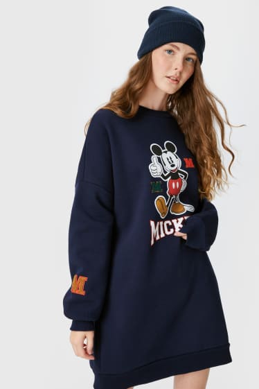 Women - CLOCKHOUSE - sweatshirt dress - Mickey Mouse - dark blue