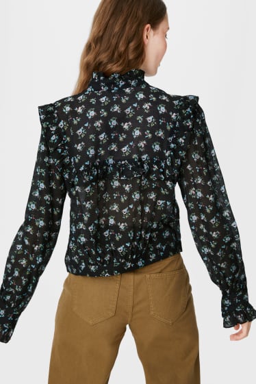 Women - CLOCKHOUSE - blouse - floral - black