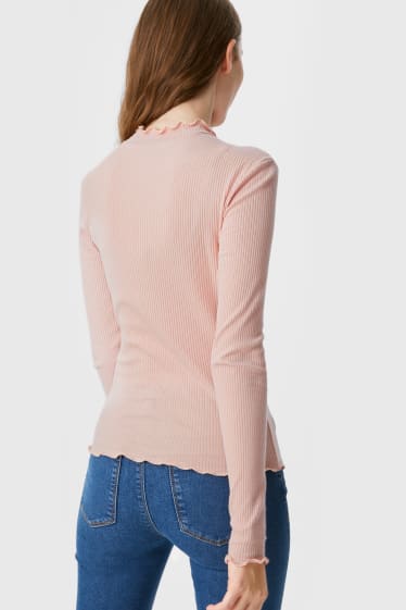 Mujer - CLOCKHOUSE - camiseta de manga larga - rosa claro