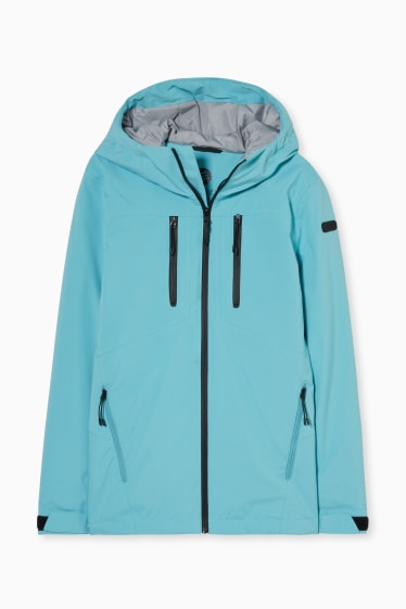 Women - Outdoor jacket with hood - THERMOLITE® - turquoise