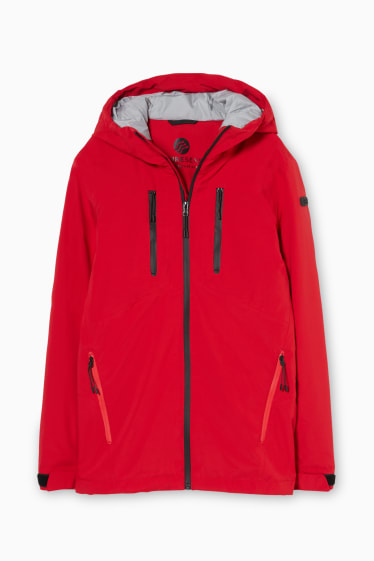 Women - Outdoor jacket with hood - THERMOLITE® - red