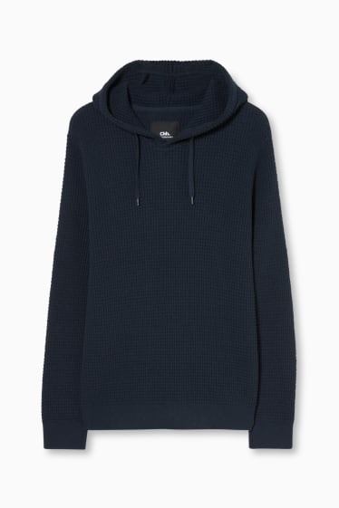 Men - CLOCKHOUSE - jumper with hood - dark blue