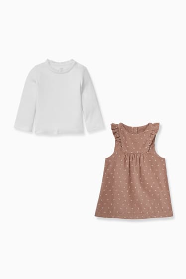 Babys - Baby-Outfit - 2 teilig - taupe