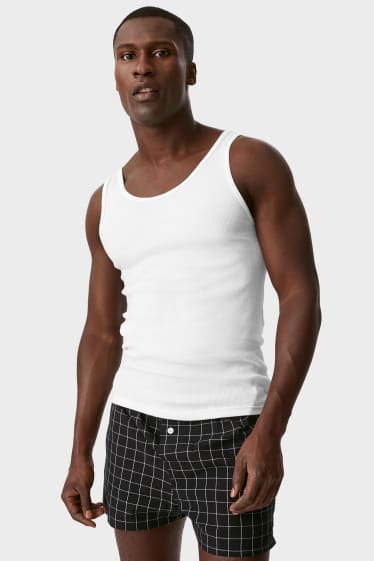 Herren - Multipack 3er - Unterhemd - Doppelripp - weiß