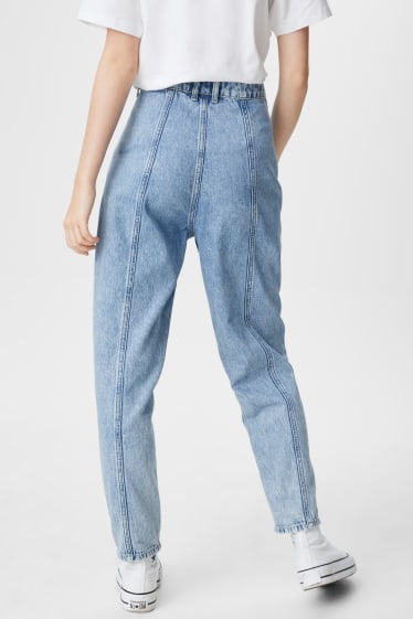 Women - Jinglers - mom jeans - high waist - denim-light blue