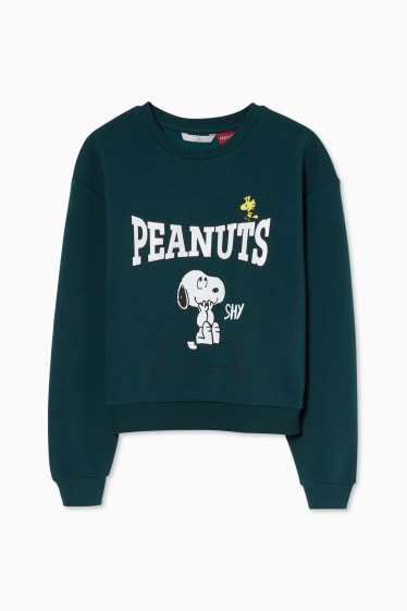 Teens & Twens - CLOCKHOUSE - Sweatshirt - Peanuts - dunkelgrün