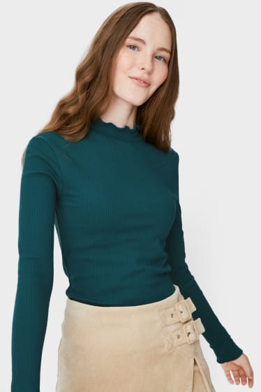 Women - CLOCKHOUSE - long sleeve top - dark green