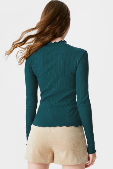 Women - CLOCKHOUSE - long sleeve top - dark green