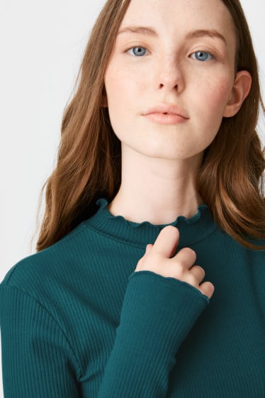Women - CLOCKHOUSE - long sleeve top - dark green