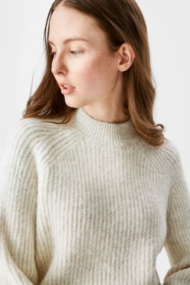 Donna - CLOCKHOUSE - maglione - bianco-melange