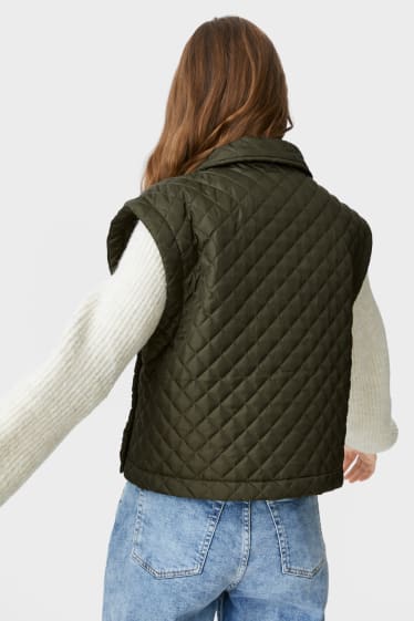 Women - CLOCKHOUSE - quilted gilet - dark green