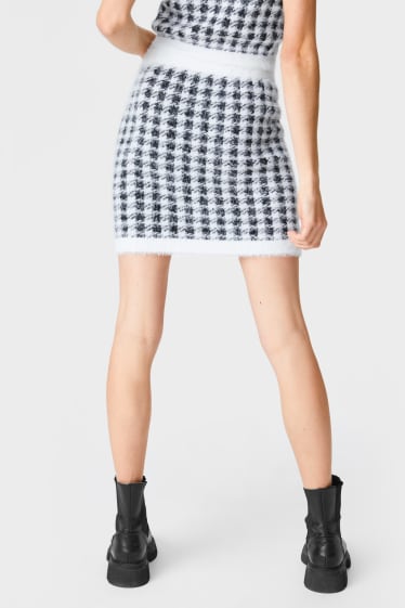 Femmes - CLOCKHOUSE - jupe en maille - noir / blanc