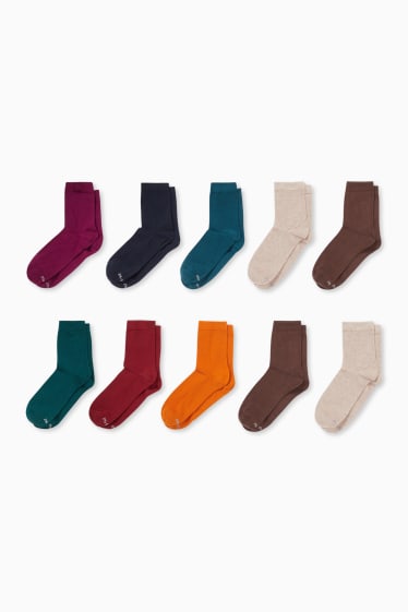 Femmes - Lot de 10 paires - chaussettes - coloré