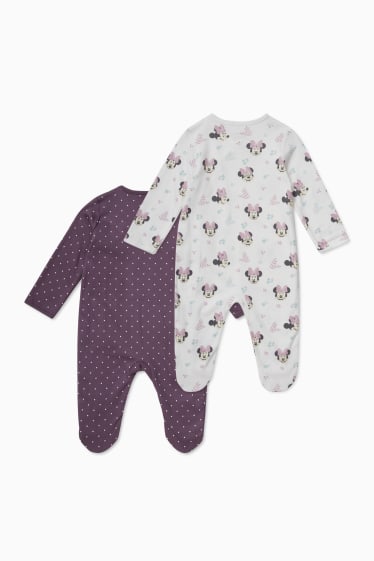 Neonati - Confezione da 2 - Minnie - pigiama per neonati - porpora / bianco