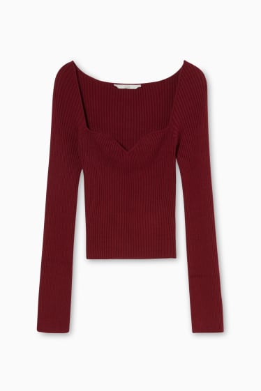 Teens & young adults - CLOCKHOUSE - jumper - dark red