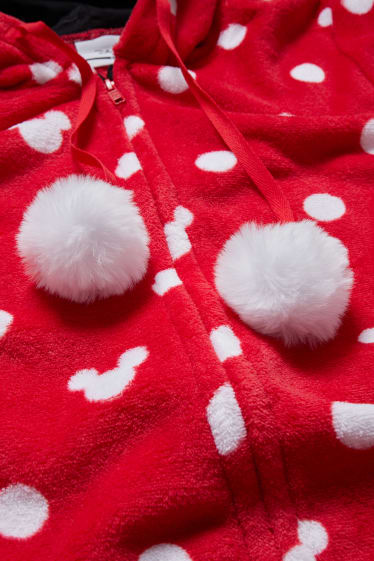 Tieners & jongvolwassenen - CLOCKHOUSE - fleece onesie met capuchon - Disney - rood