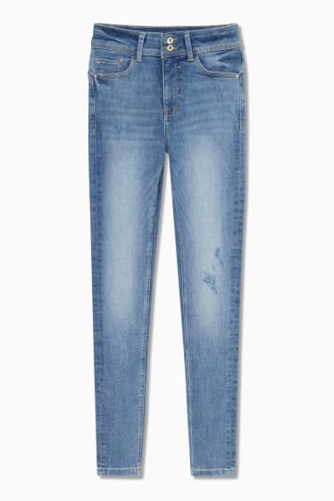 Dames - CLOCKHOUSE - skinny jeans - push-up effect - jeanslichtblauw