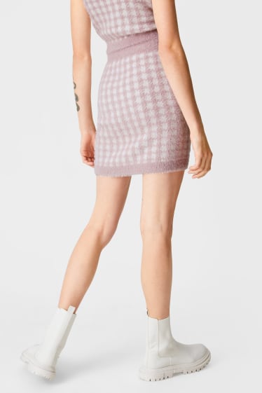 Damen - Strickrock - rosa