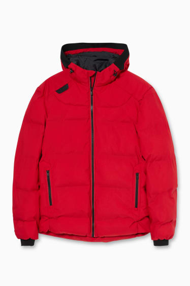 Men - Quilted jacket with hood - THERMOLITE® - red