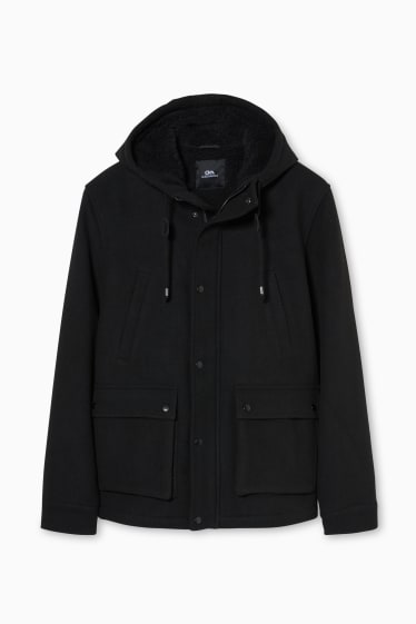 Men - CLOCKHOUSE - jacket with hood - black