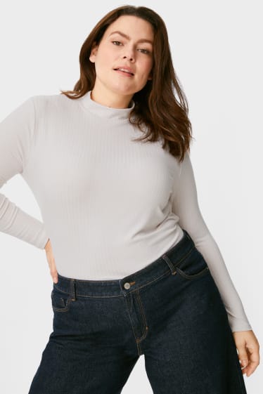 Mujer - Camiseta de manga larga - crema