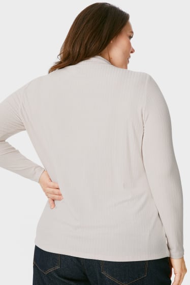 Femei - Tricou cu mânecă lungă - crem