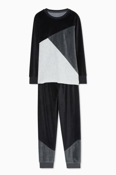Kinderen - Pyjama - 2-delig - zwart / grijs
