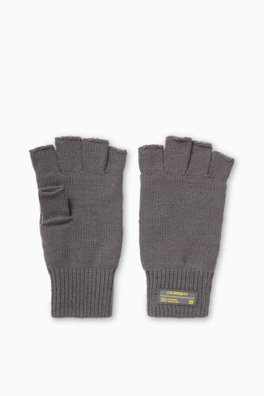 Heren - CLOCKHOUSE - handschoenen zonder vingertoppen - grijs