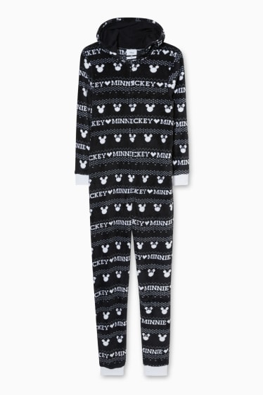 Women - CLOCKHOUSE - fleece onesie with hood - Disney - black