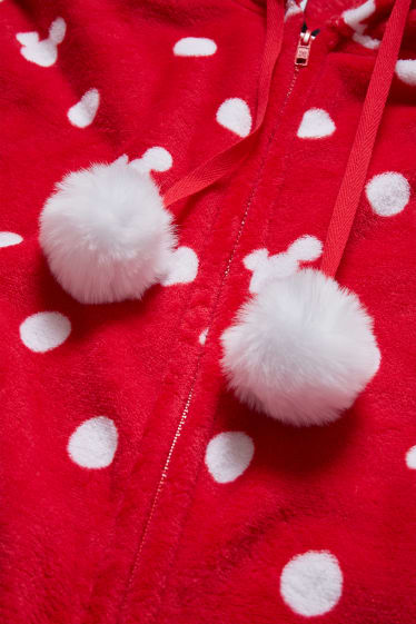 Women - CLOCKHOUSE - fleece onesie with hood - Mickey Mouse - red