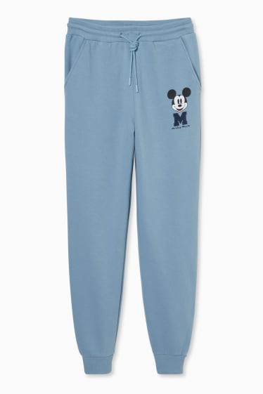 Dámské - CLOCKHOUSE - teplákové kalhoty - Mickey Mouse - světle modrá