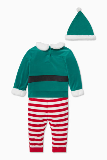 Babys - Baby-Weihnachts-Outfit - 3 teilig - grün