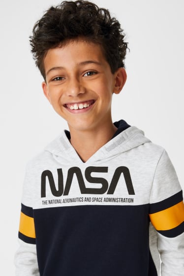 Kinder - NASA - Hoodie - hellgrau-melange