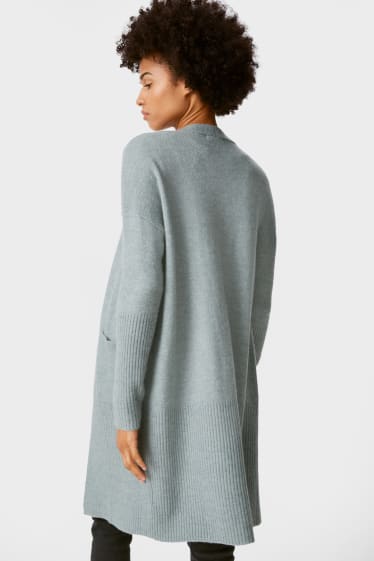 Women - Basic cardigan - mint green