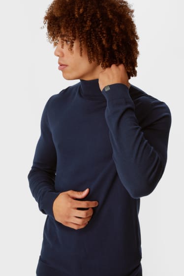 Uomo - CLOCKHOUSE - maglione a dolcevita - blu scuro