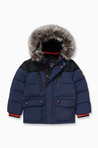 Children - Hooded down jacket - dark blue