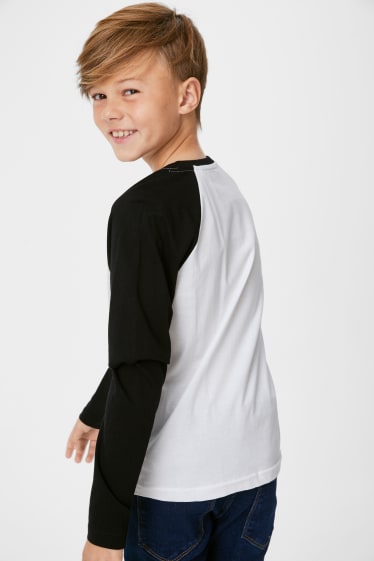 Bambini - Confezione da 3 - maglia a maniche lunghe - bianco / rosso