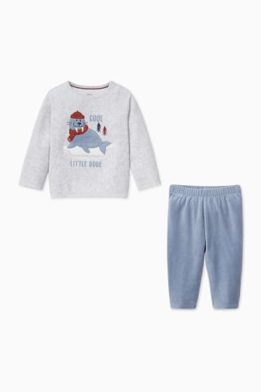 Bebés - Pijama para bebé - 2 piezas - gris claro