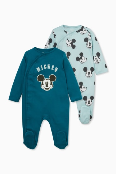 Babys - Multipack 2er - Micky Maus - Baby-Schlafanzug - dunkelblau