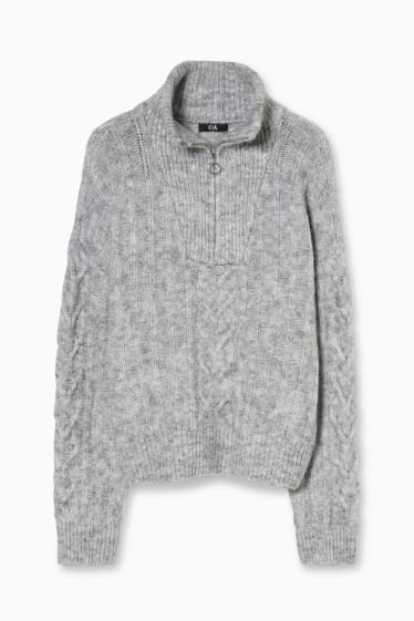 Women - Jumper - gray-melange