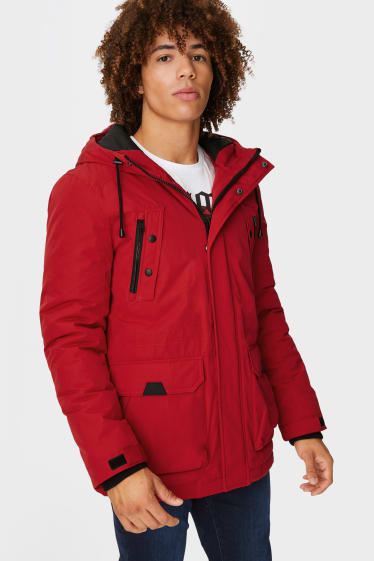 Men - CLOCKHOUSE - parka with hood - red