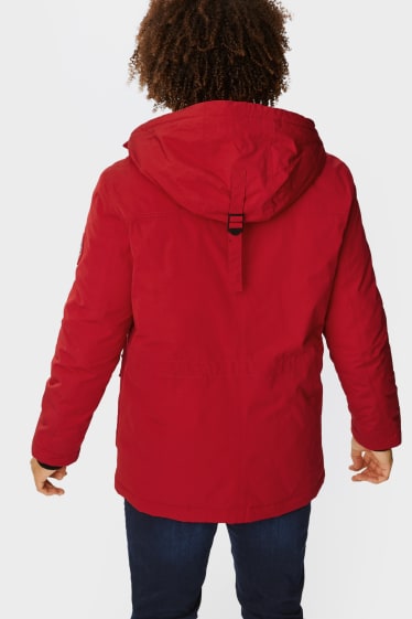 Men - CLOCKHOUSE - parka with hood - red