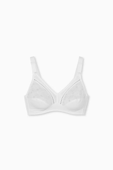 Femmes - Soutien-gorge minimiseur - sans armatures - blanc