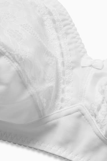 Femmes - Soutien-gorge minimiseur - sans armatures - blanc