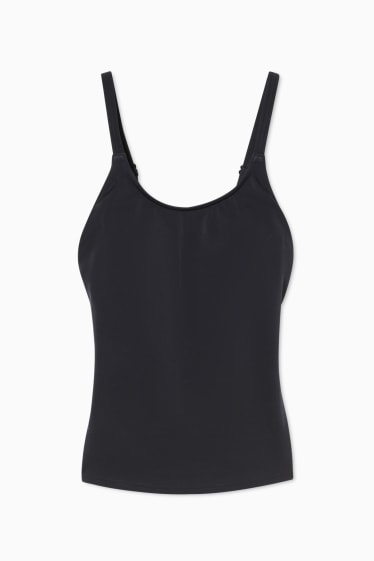 Femei - Top tankini post-mastectomie - negru